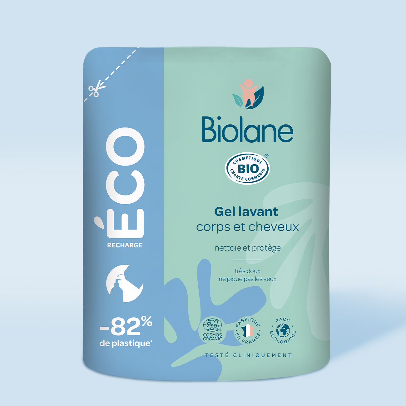 Organic body and hair clenasing gel eco-refill